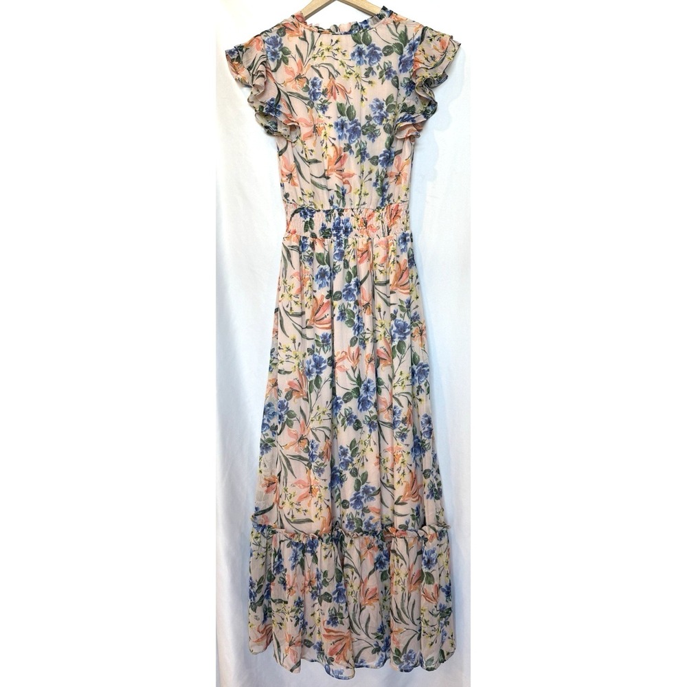 House of Harlow 1960 X Revolve Floral Tiered Maxi Dress Size M Cottage Bloomcore - Picture 11 of 13